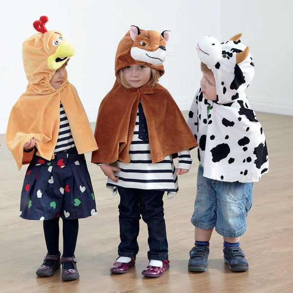 Role Play Dressing Up Animal Capes Costume 4pk Farmyard - EASE