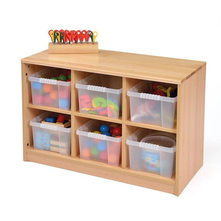 Room Scene Six Tray Storage Unit No Trays - EASE