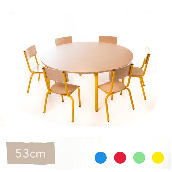 Round Steel Tables - All Options - EASE