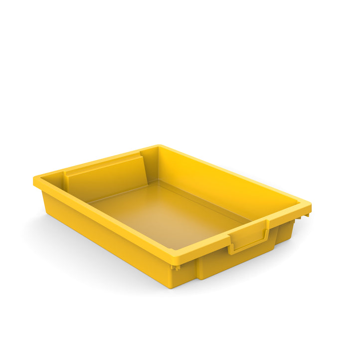 Shallow Plastic Storage Container/Tray  Yellow 