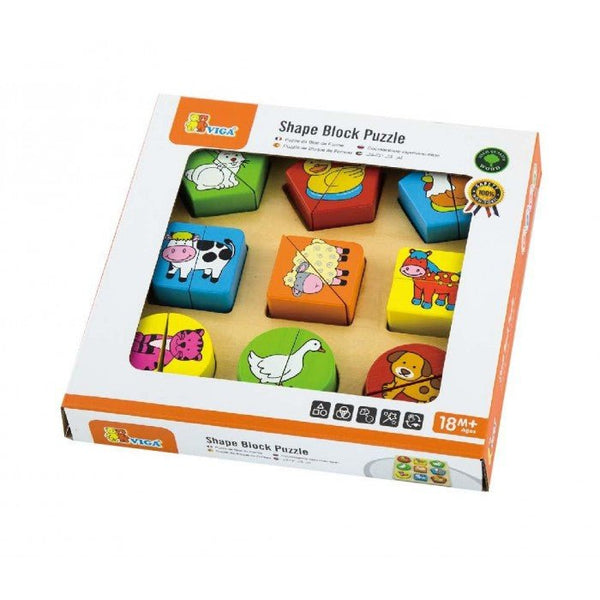 Shape Block Puzzle - Farm animals - EASE