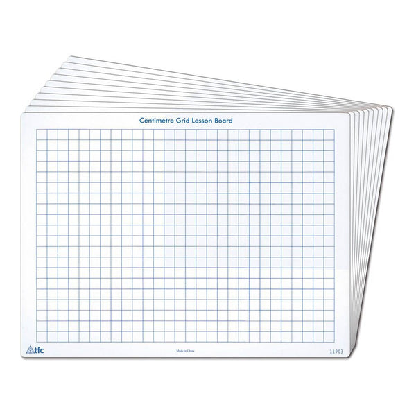 Show and Tell Whiteboards 1cm Grid 30pk - EASE