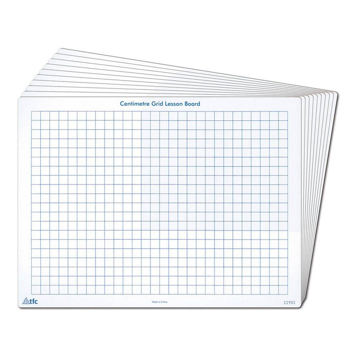 Show and Tell Whiteboards 1cm Grid 30pk - EASE