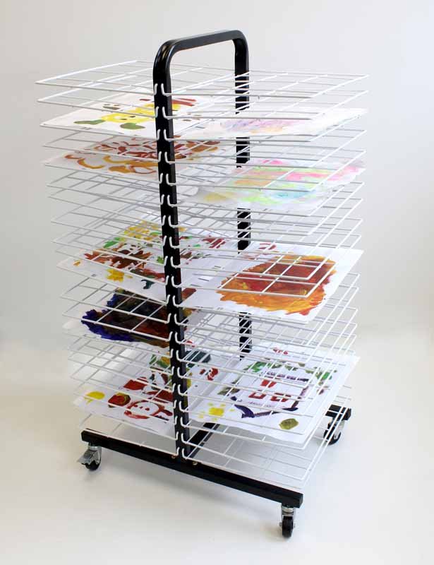 Small Mobile Art Drying Rack with 40 racks - EASE