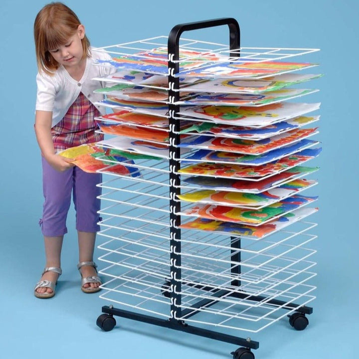 Small Mobile Art Drying Rack with 40 racks - EASE