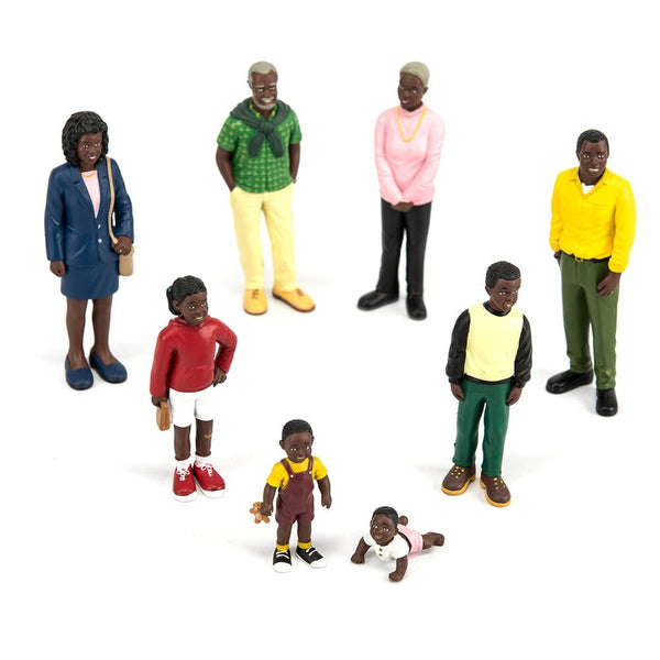 Small World Plastic Block People Black Family - EASE