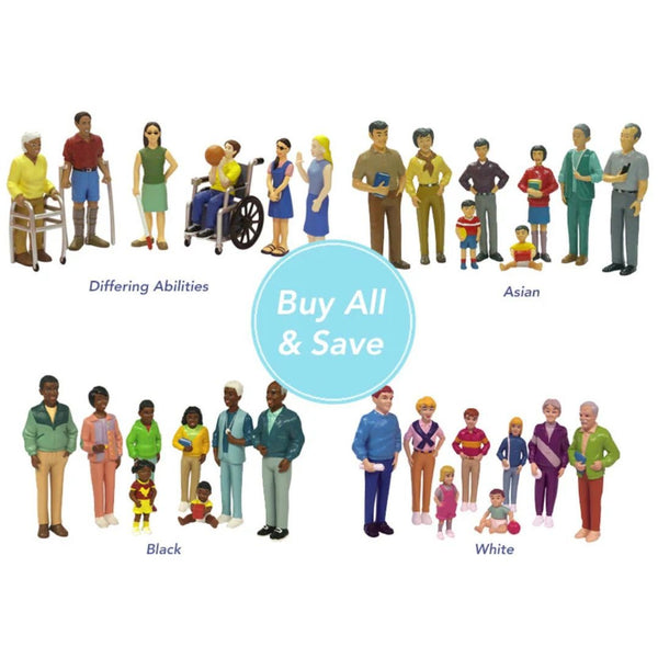 Small World Plastic Block People Buy 4 Groups And Save - EASE