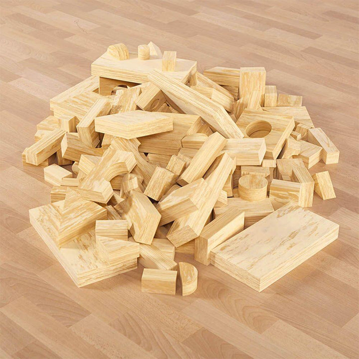 Soft Wood Effect Foam Blocks 56pk - EASE