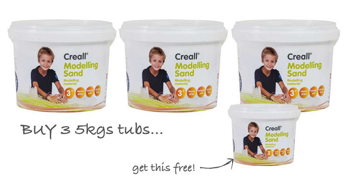 Special buy 3 buckets of 5kg Modelling sand and get a 2.5kg bucket Free - EASE