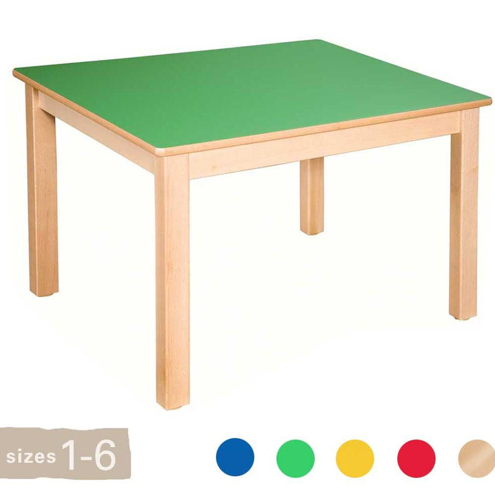 Square Wooden Table All Heights & All Colours - EASE