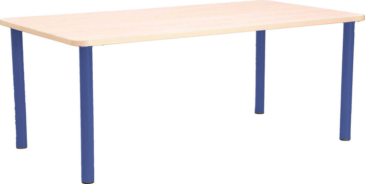 Steel Legged Rectangular School Table - Blue 64cm - EASE