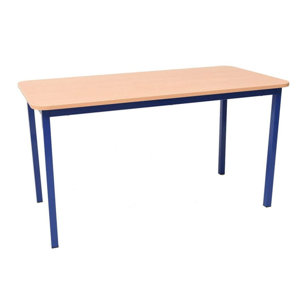 Steel Legged Rectangular School Table - Blue 64cm - EASE