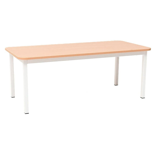 Steel Legged Rectangular School Table - White 46cm - EASE