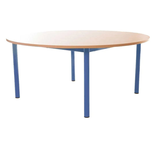 Steel Legged Round Table - Blue 64cm - EASE