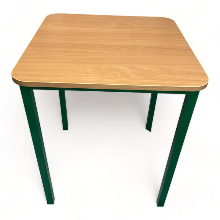 Steel Square Single School Table 71cm - Green - EASE