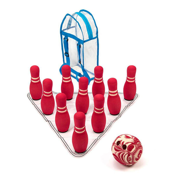 Super Soft Foam Bowling Set 10 Pins and 20cm Ball - EASE