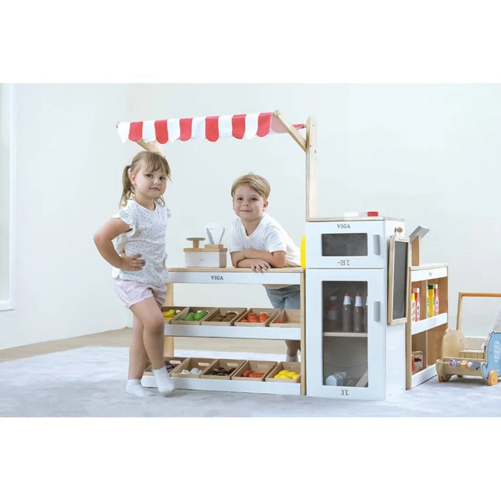 Supermaket shelving,fridge & cash desk set - EASE