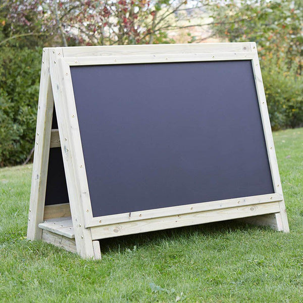 Toddlers Outdoor Chalkboard Wooden Floor Easel - EASE