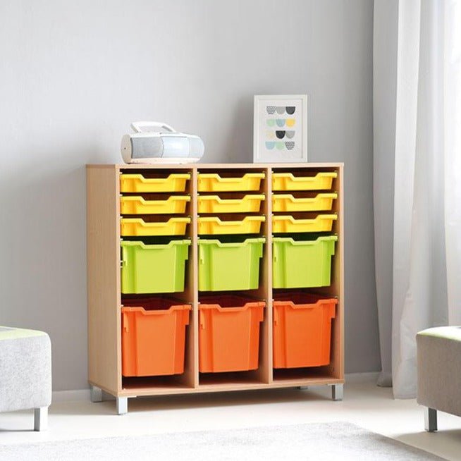 Tray Storage Large Cabinet with Castors for plastic Containers - combination of trays - H106cm - EASE