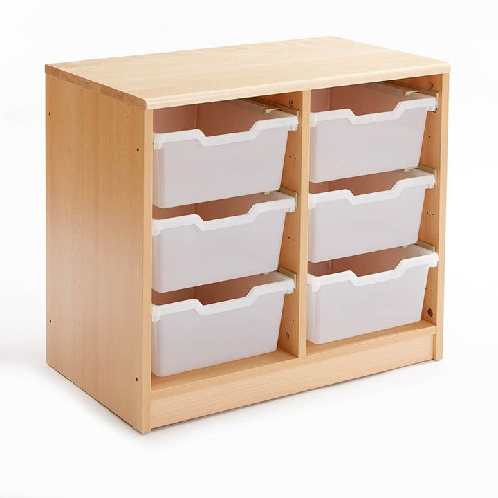 Tray Storage Unit with Six Clear Deep Trays - EASE