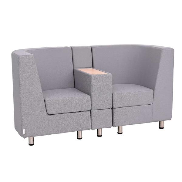 Verba sofa with table, double - grey - EASE