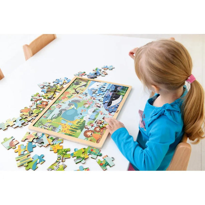 Wooden 48 Pcs Puzzle - Zoo - EASE