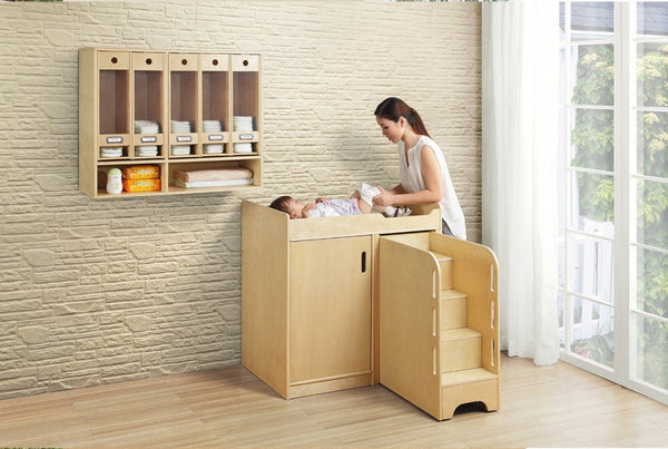 Wooden Baby Changing Unit with steps - EASE