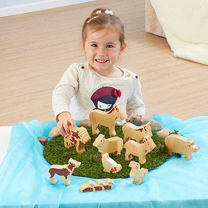 Wooden Farm Animals 10pk - EASE