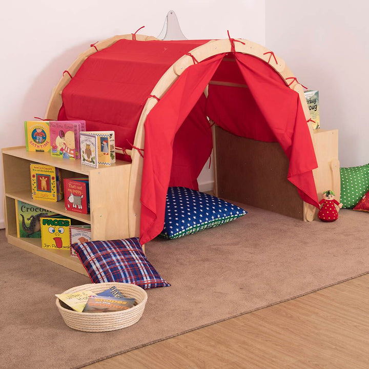 Wooden Framed Playtent with Storage Red - EASE