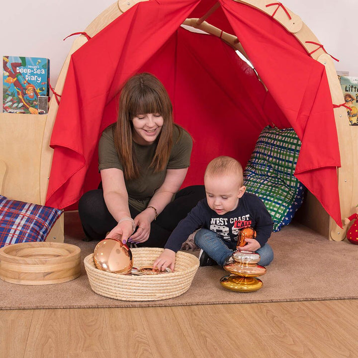 Wooden Framed Playtent with Storage Red - EASE