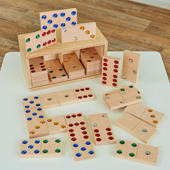 Wooden Jewel Domino Set 28pk - EASE