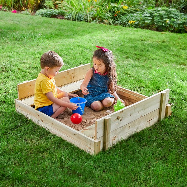 Wooden Lidded Sandpit - EASE