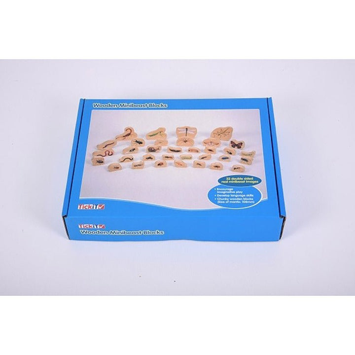 Wooden Minibeast Blocks - 33pk - EASE