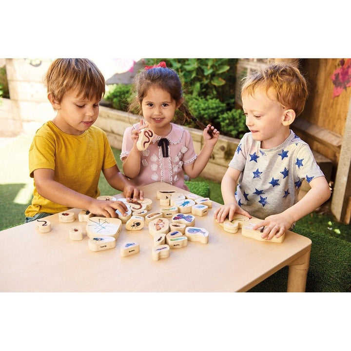 Wooden Minibeast Blocks - 33pk - EASE