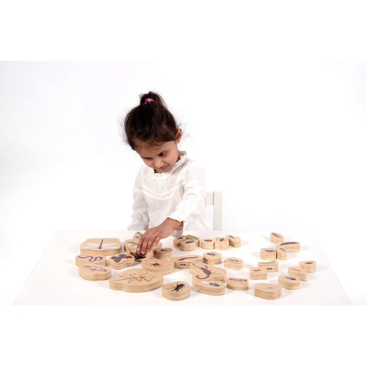 Wooden Minibeast Blocks - 33pk - EASE