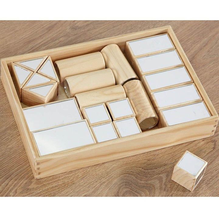 Wooden Mirrored Blocks and Storage Tray - EASE