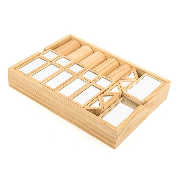 Wooden Mirrored Blocks and Storage Tray - EASE