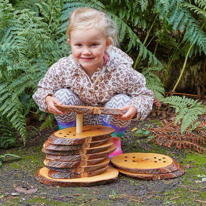 Wooden Rustic Number Stacker 1 - 10 - EASE