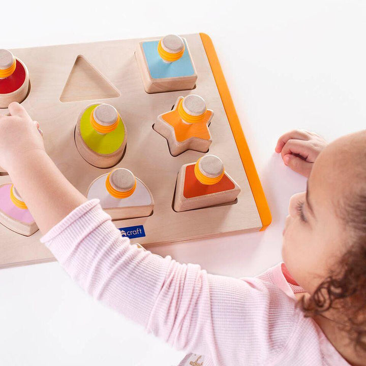 Wooden Shape Sorter Board 10pcs - EASE