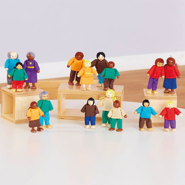 Wooden Small World Diversity Multicultural Family - EASE