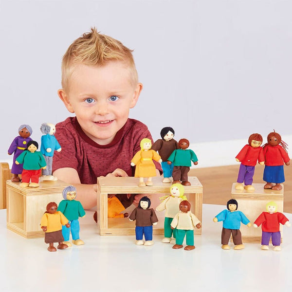 Wooden Small World Diversity Multicultural Family - EASE