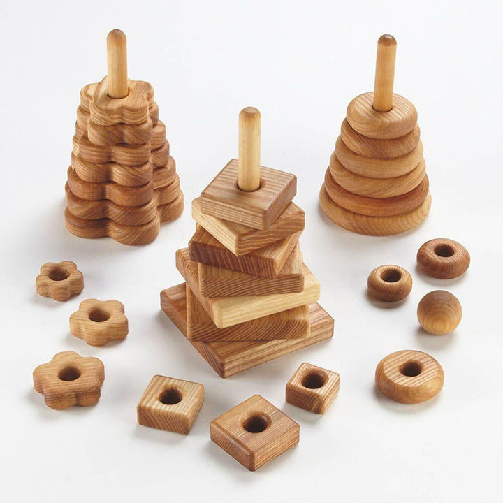 Wooden Stacking Pyramids 3pk - EASE