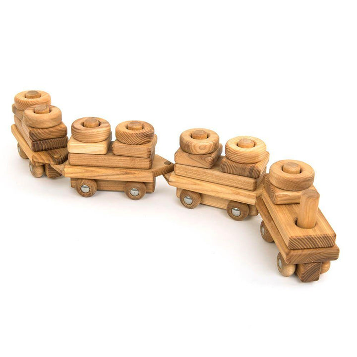 Wooden Toddler Train with Building Blocks - EASE