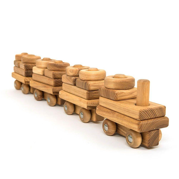 Wooden Toddler Train with Building Blocks - EASE