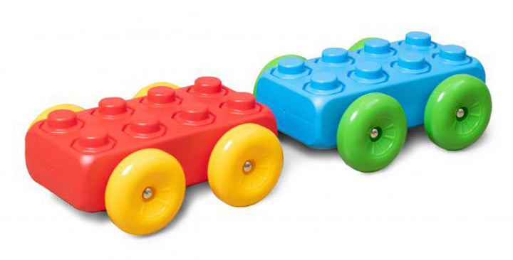 XLarge Construction Building Blocks 'Bricks' + 2 Wheels 30 Pcs - EASE