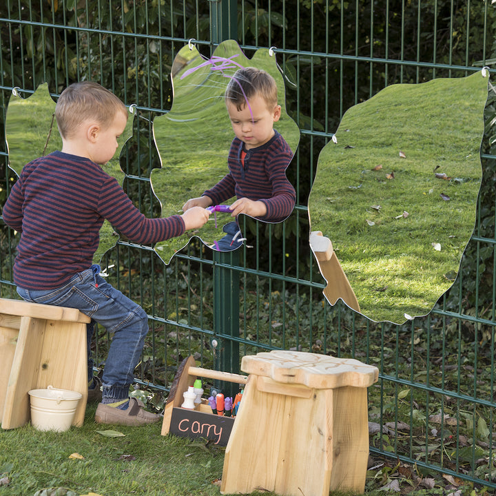 Mark Making Mirror Leaves 