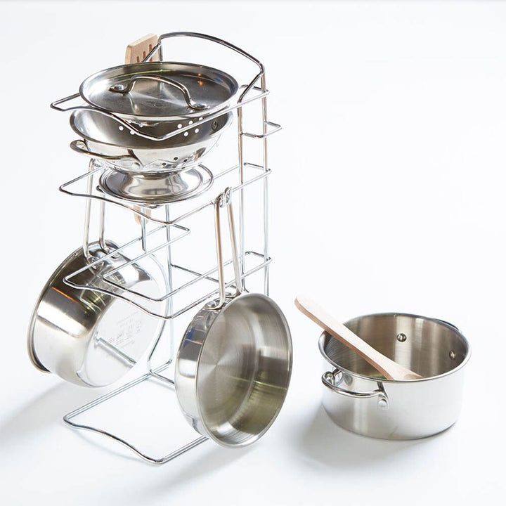 Stainless Steel Role Play Pots and Pan Set 