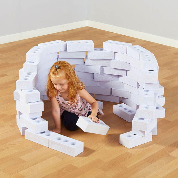 White Foam Bricks 25pk 