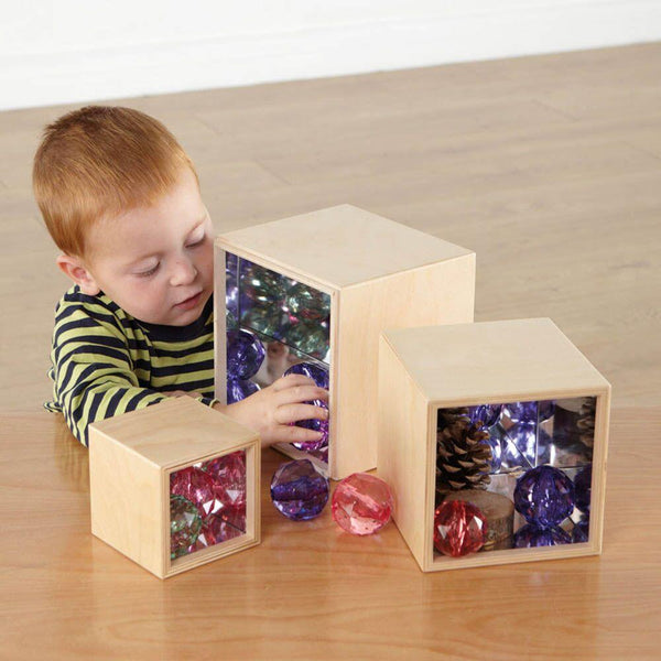 Wooden Mirror Boxes 3pk 