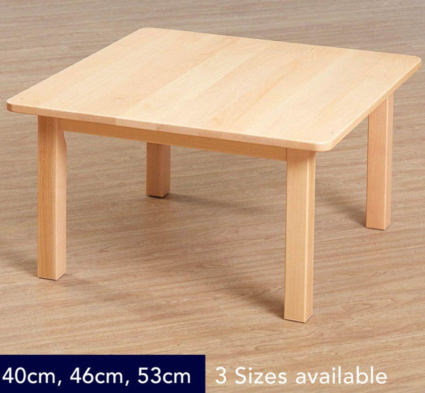 Classic Square Solid Beech Table - 3 Heights available